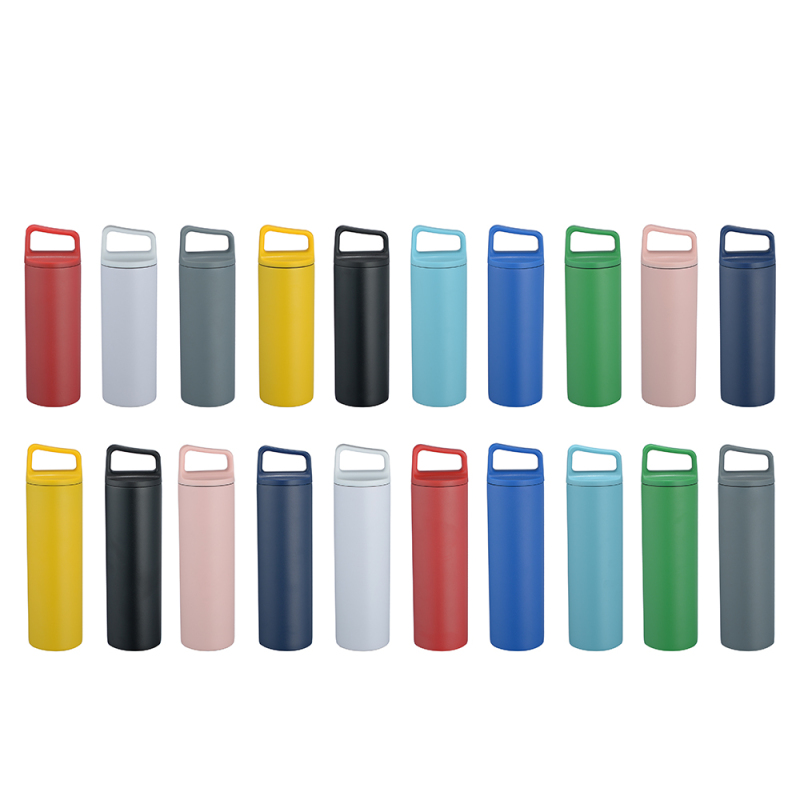 18oz Leakproof Lid Wide Mouth Stainless Steel Thermal Vacuum Flask Insulated Water Bottle for Hiking and Camping