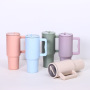 New 40 Oz Stainless Steel Double-walled Insulated Travel Mug With Foldable Straw and Spill-proof Water Bottle