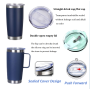 20oz Tumbler Double Wall Stainless Steel Insulated Car Coffee Cups Powder Coated Tumbler Travels Mug with Straw