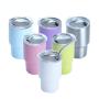 3oz Double Wall Stainless Steel Tumbler Cup with Lid and Straw Mini Shot Glass Regular Cups for Business Gifts
