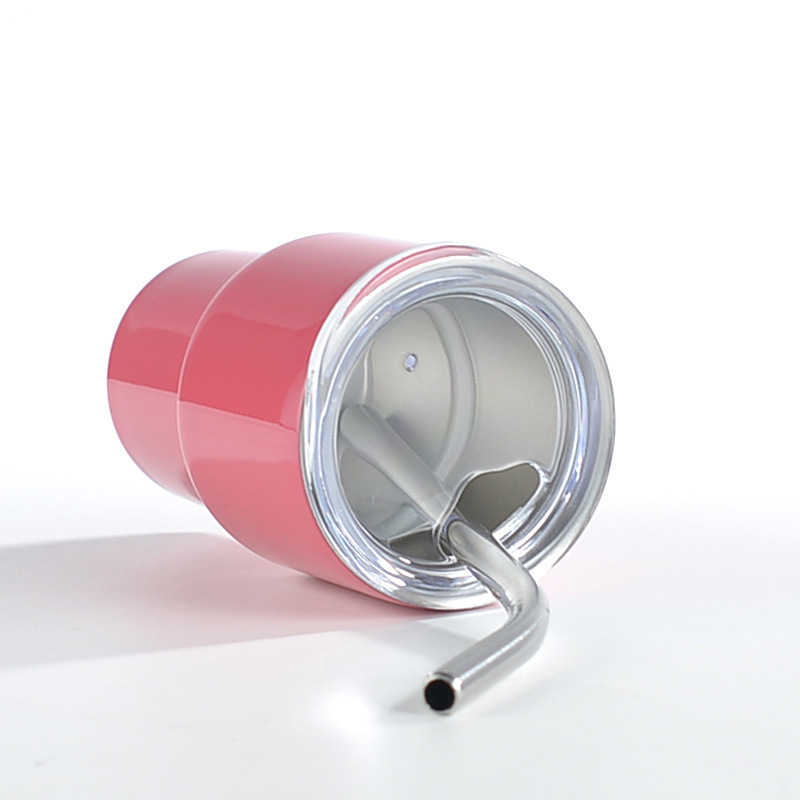3oz Double Wall Stainless Steel Tumbler Cup with Lid and Straw Mini Shot Glass Regular Cups for Business Gifts