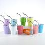 3oz Double Wall Stainless Steel Tumbler Cup with Lid and Straw Mini Shot Glass Regular Cups for Business Gifts
