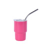 3oz Double Wall Stainless Steel Tumbler Cup with Lid and Straw Mini Shot Glass Regular Cups for Business Gifts