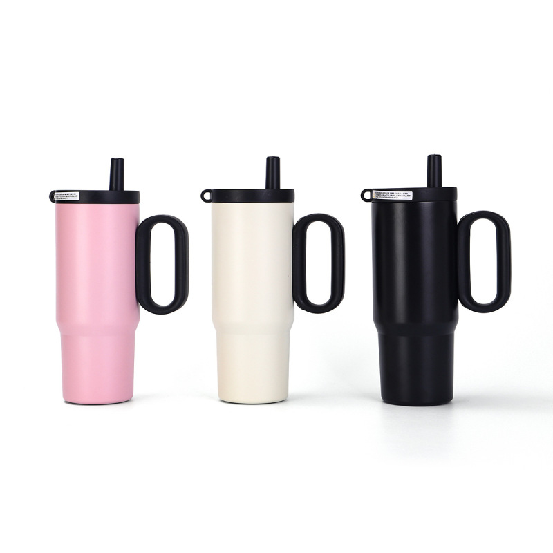 Customized 316 Stainless Steel Vacuum Insulated Travel Mug Event Gift with Printed Lid Straw Camping Companion with Custom Logo