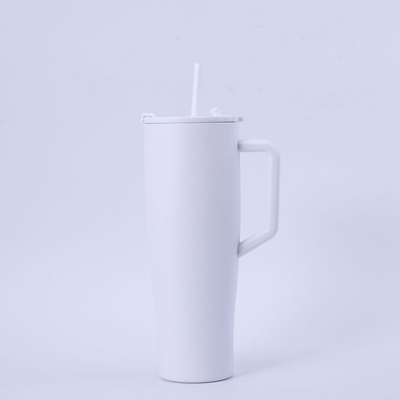 Custom 40oz Stainless Steel Tumbler Handle Straw Vacuum Insulated Travel Mug for Coffee for Business Gifts Personalized Logo