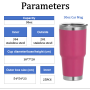 30oz Leak-Proof Stainless Steel Tumbler Powder Coated and Vacuum Insulated Travel Mug for Back to School Customizable Logo