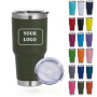 30oz Leak-Proof Stainless Steel Tumbler Powder Coated and Vacuum Insulated Travel Mug for Back to School Customizable Logo