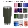 30oz Leak-Proof Stainless Steel Tumbler Powder Coated and Vacuum Insulated Travel Mug for Back to School Customizable Logo