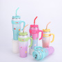 Wholesale 40oz Stainless Steel Travel Tumbler Mug New Bulk Large Capacity Ceramic Cup with Handle and Straw Cleaning Brush