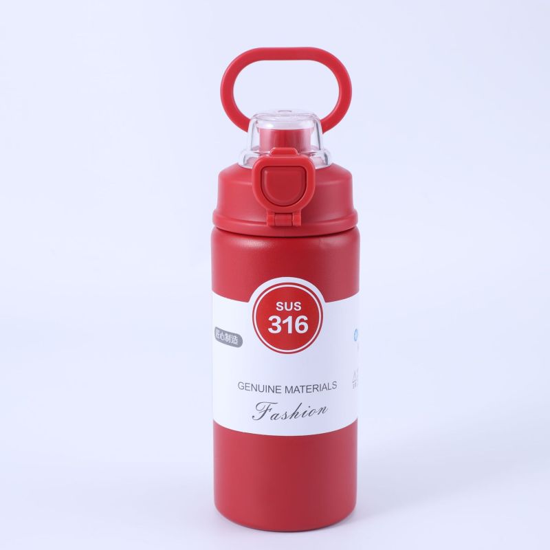 500ml 316 Stainless Steel Sports Insulated Drink Tumbler Water Bottle Thermal Vacuum Cups Mug Sports Kettle Flask With Handle