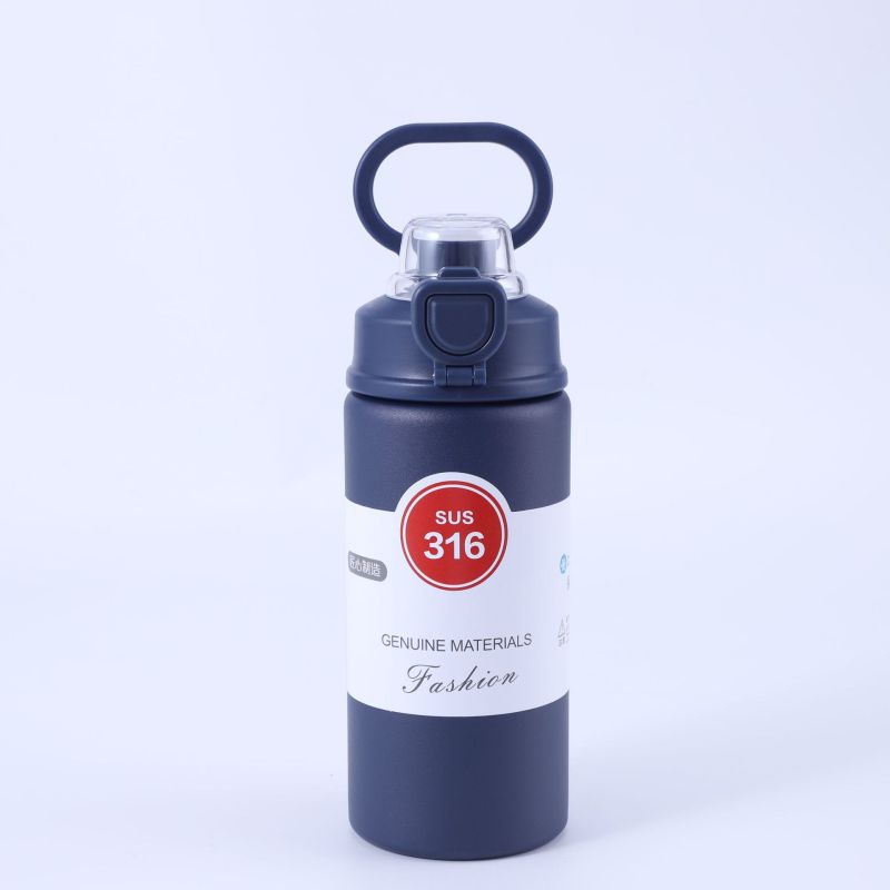500ml 316 Stainless Steel Sports Insulated Drink Tumbler Water Bottle Thermal Vacuum Cups Mug Sports Kettle Flask With Handle