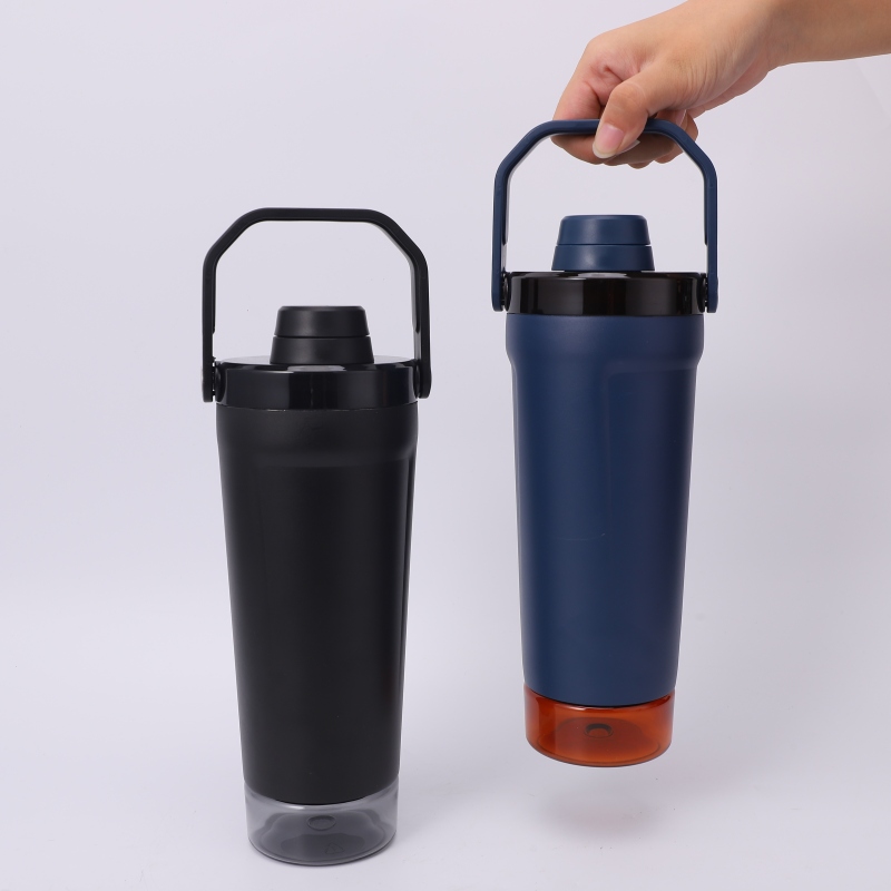 Custom 591ml Stainless Steel Insulated Shaker Water Bottle Camping Outdoor Portable Sports Gym Cup Eco-Friendly Large Capacity