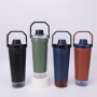 Custom 591ml Stainless Steel Insulated Shaker Water Bottle Camping Outdoor Portable Sports Gym Cup Eco-Friendly Large Capacity