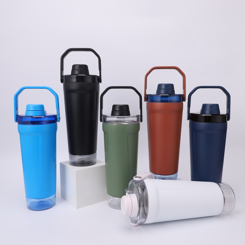 Custom 591ml Stainless Steel Insulated Shaker Water Bottle Camping Outdoor Portable Sports Gym Cup Eco-Friendly Large Capacity