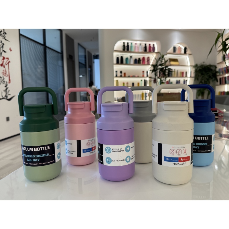 Wholesale Cup Mug With Logo Custom 500ml Design Stainless Steel Vacuum Bottle Insulated Travel Tumblers With Handle
