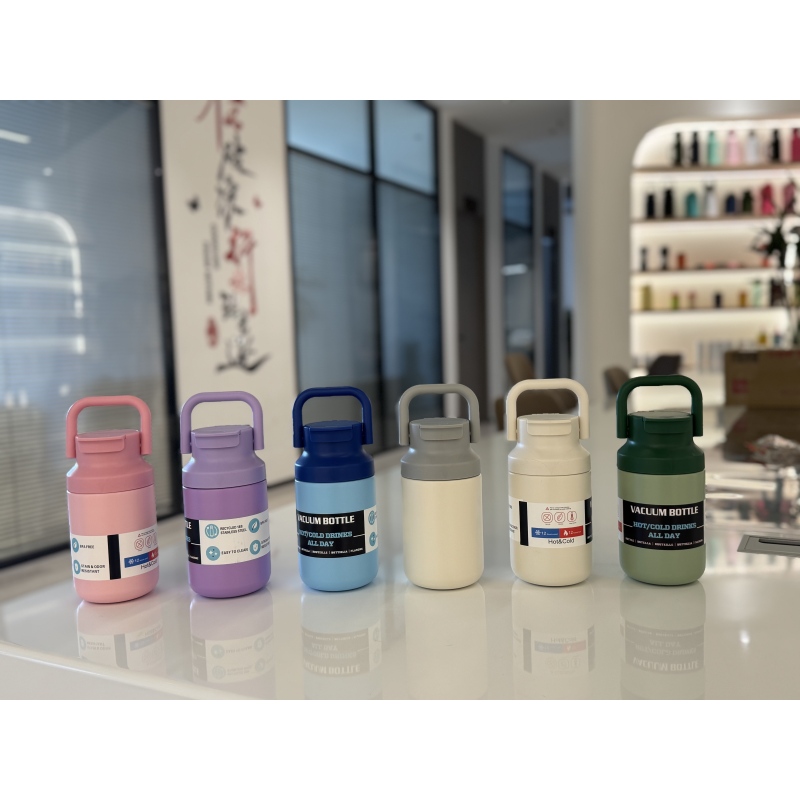 Wholesale Cup Mug With Logo Custom 500ml Design Stainless Steel Vacuum Bottle Insulated Travel Tumblers With Handle