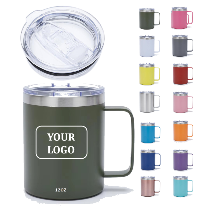 Custom 12oz Stainless Steel Coffee Mug Factory-Promoted Personalized Logo Printed for Adults