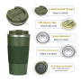 New Design Reusable Stainless Steel Double-wall Vacuum Third Generation Coffee Mug 380ml/510ml Travel With Lids