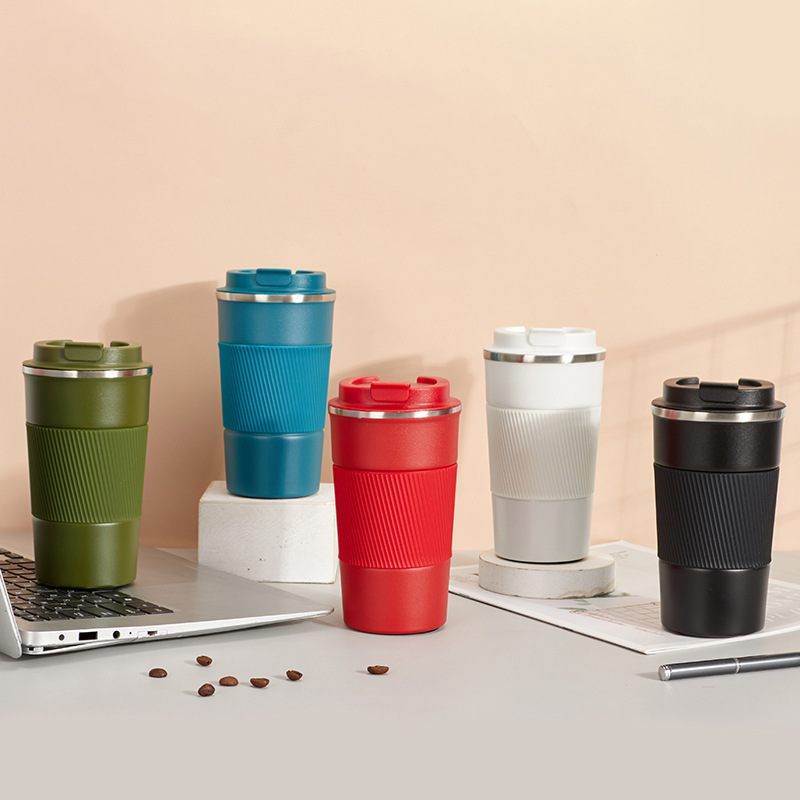 New Design Reusable Stainless Steel Double-wall Vacuum Third Generation Coffee Mug 380ml/510ml Travel With Lids