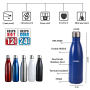 Wholesale 500ml Premium Double Wall Insulated Stainless Steel Water Bottle Custom Logo Vacuum Flask for Direct Drinking for
