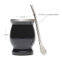 Best Seller 8oz Stainless Steel Classic Tea Cup Bambilla High-End Home Use Coffee Mug Double-Wall Yerba Mate with Straw Spoon