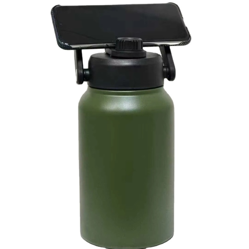 Custom Tumbler Colorful Lid 64oz 50oz Powder Coated Double Wall Vacuum Insulated Stainless Steel Water Bottle With Straw