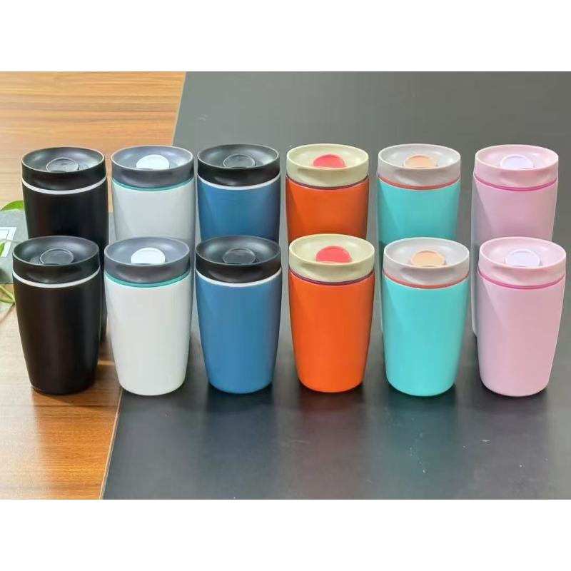 Coffee Tumbler Personalised Stainless Steel Double Wall Insulated Coffee Cups Mug With Button Cap 12oz/22oz Water Bottle