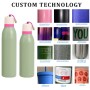 Private Label 550ml/700ml Stainless Steel Vacuum Insulated Water Bottle BPA-Free Free Straw Sip Rope Drinkware for Back School