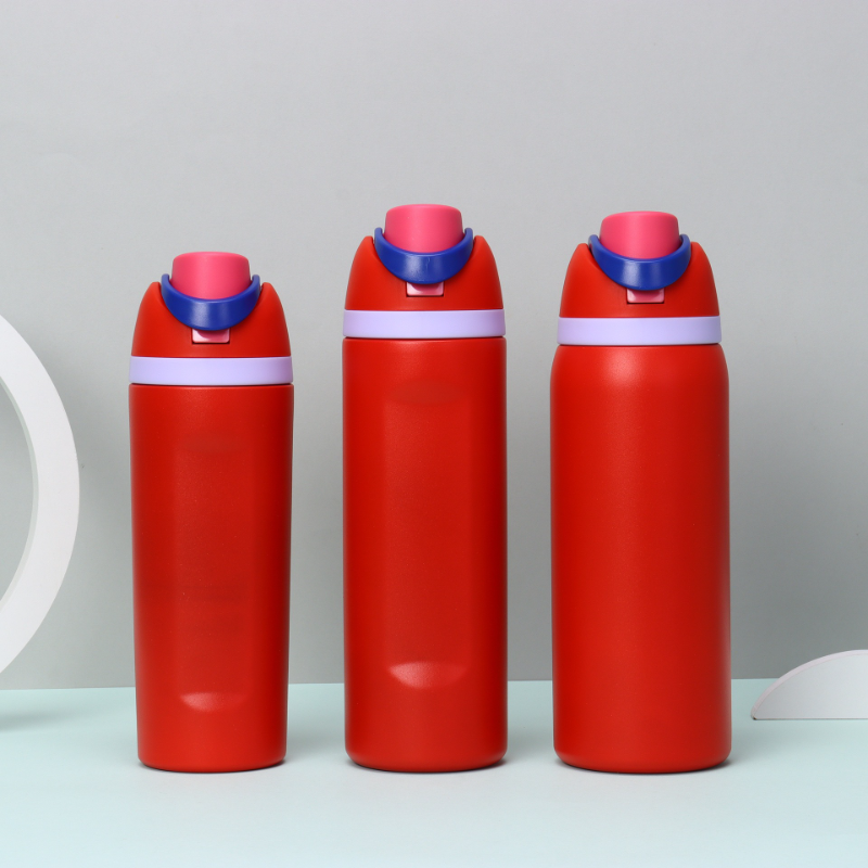 Insulated Stainless Steel Water Bottle with Straw Custom Logo BPA-Free 24oz Double Wall Vacuum Flask Travel Sport