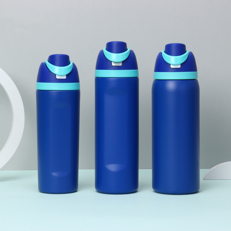 Insulated Stainless Steel Water Bottle with Straw Custom Logo BPA-Free 24oz Double Wall Vacuum Flask Travel Sport