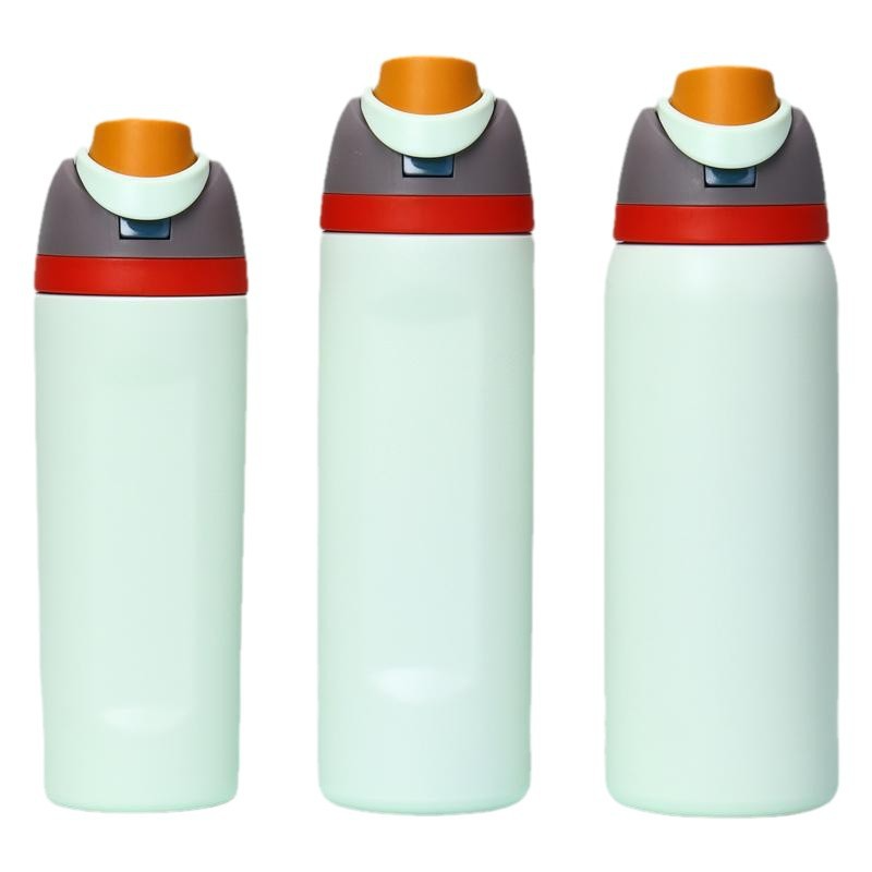 Insulated Stainless Steel Water Bottle with Straw Custom Logo BPA-Free 24oz Double Wall Vacuum Flask Travel Sport