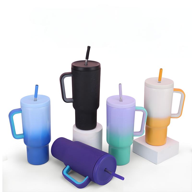 Outdoor Travel Camping Rainbow Tumbler Stainless Steel Insulated Coffee Cup for Straw Lid Water Bottle Mug for Outdoor