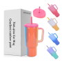 Outdoor Travel Camping Rainbow Tumbler Stainless Steel Insulated Coffee Cup for Straw Lid Water Bottle Mug for Outdoor