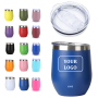 Wholesale 12oz Egg Shaped Ceramic Wine Tumbler Double Wall Insulated Wedding Gift for Coffee Drink Customizable Color Options