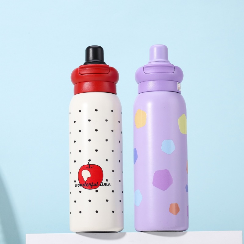 Custom Logo Insulated Stainless Steel Gym Tumblers Double-Wall Vacuum Metal Sports Water Bottles