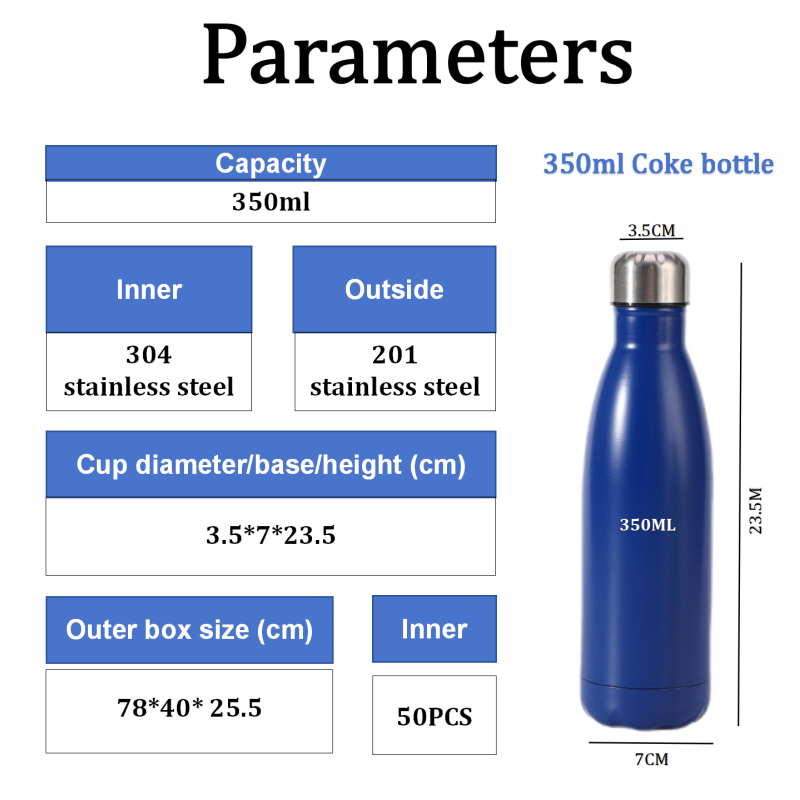 Wholesale 350ml Double Wall 304 Stainless Steel Insulated Water Bottle BPA-Free Custom Logo Premium Mugs Vacuum Flask Camping
