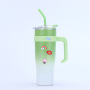 40 OZ Thermal Stainless Steel Travel Mug Double Wall Vacuum Insulated 40oz Tumblers with Lids and Straw Handle