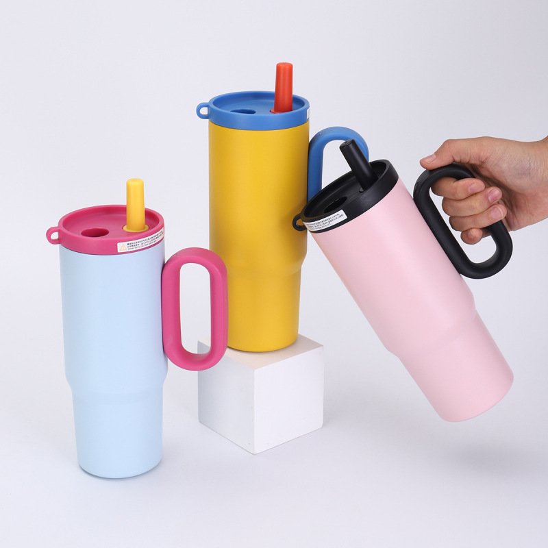 Customized Coffee Cup 316 Stainless Steel Vacuum Insulated Cup Event Gift Printed Travel Mug With Lid and Straw With Custom Logo