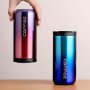 Personalized Custom Logo 400ml 500ml Insulated Stainless Steel Travel Cup Thermal Coffee Mug With Press Lid