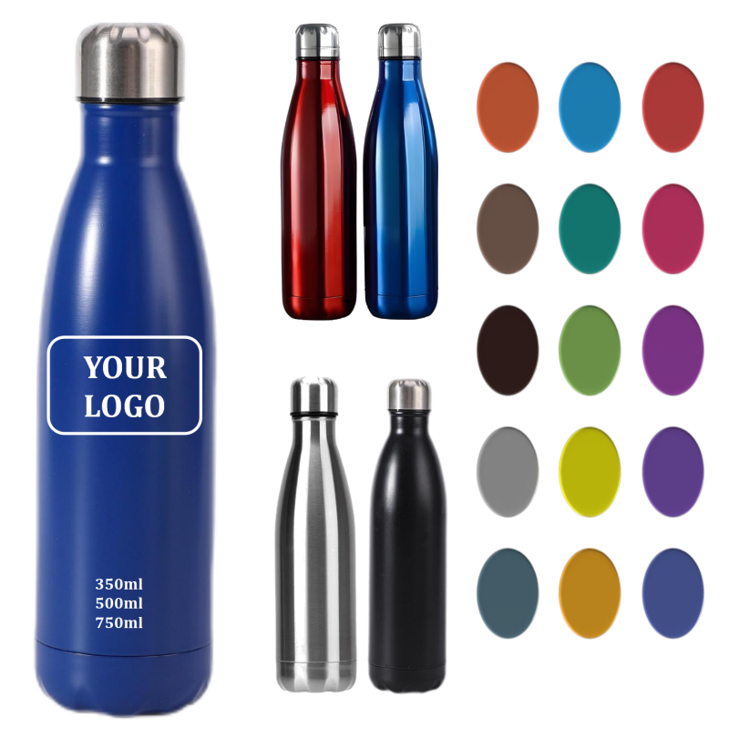 Custom Logo 500ml Eco-Friendly Vacuum Insulated Water Bottle for Picnic Camping Travel