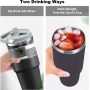 30oz American Style Double Wall Stainless Steel Travel Mug Leak-Proof Portable Vacuum Insulated Thermos with Handle for Water