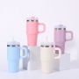 Custom Logo Sublimation Blank 14oz Double-Walled Stainless Steel Insulated Coffee Mug Cup Handle for Children's Camping