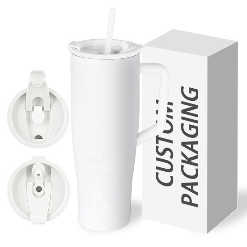 Private Label 40 oz Stainless Steel Insulated Travel Mug 40oz Tumbler with 2-in-1 Straw Swig Lid Hot Cold Coffee Business Gifts
