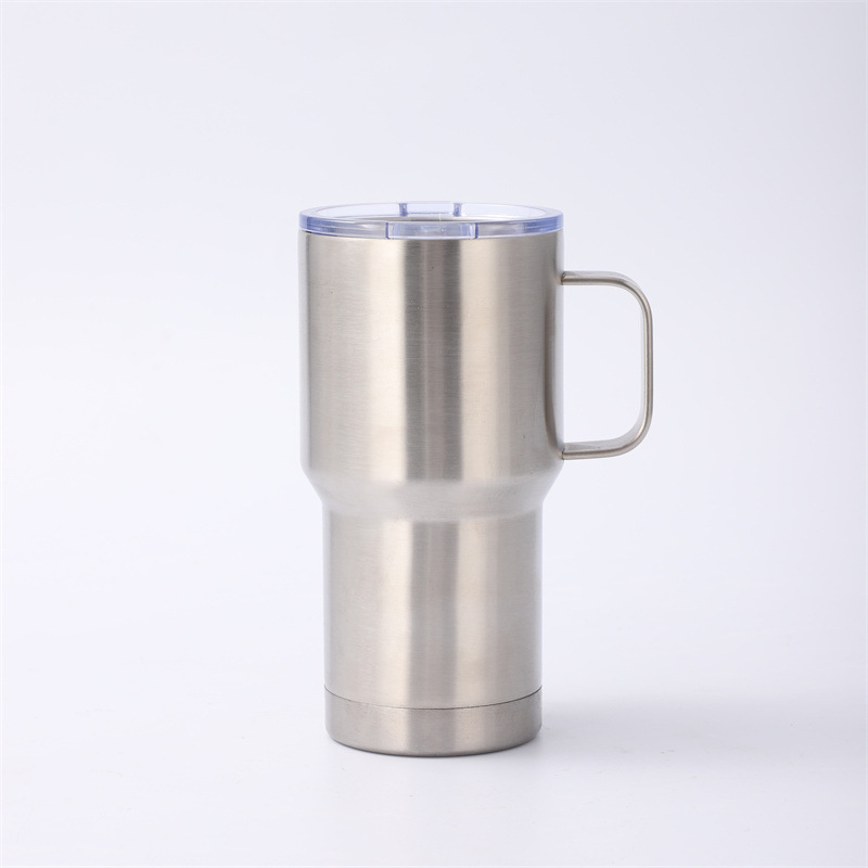 Borge 30oz Reusable Powder Coated Double Wall Stainless Steel Insulated Travel Mug With Sliding Lid