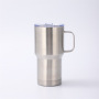Borge 30oz Reusable Powder Coated Double Wall Stainless Steel Insulated Travel Mug With Sliding Lid