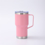 Borge 30oz Reusable Powder Coated Double Wall Stainless Steel Insulated Travel Mug With Sliding Lid