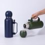 1100ml Large Capacity Macaron Handle Stainless Steel Cup Creative Sports Insulated New Modern Football Stirring Spoon Vacuum