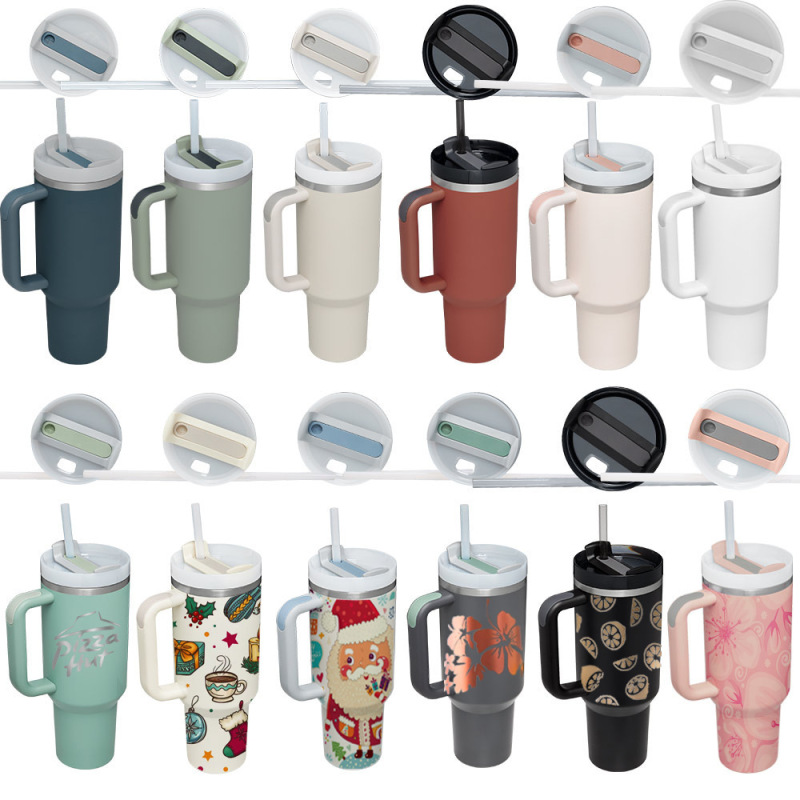Custom Logo 40oz Double Wall Coffee Tumbler Vacuum Insulated Stainless Steel Travel Mug for Back to School