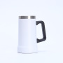 Custom Powder Coated Double Wall Stainless Steel Insulated Beer Tumbler with Handle Premium Mug