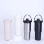 Borge Customized 24oz 316 Stainless Steel Vacuum Flask Thermos Striped Ceramic Liner Car Tea Coffee Cup With Straw